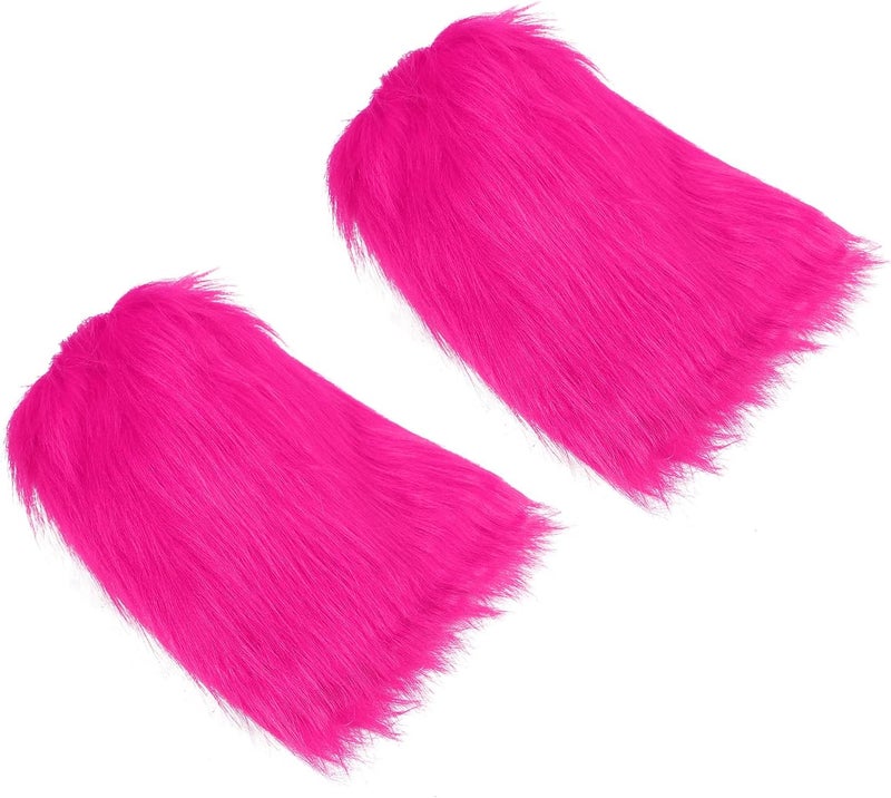 MioCloth Kid Girl Faux Fur Leg Warmers Dance Fuzzy Boot Cuff Cover Kawaii Goth Y2K Accessories Winter Xmas Clothes - Image 5